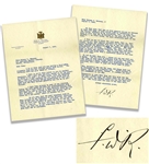 Very Candid Franklin D. Roosevelt Letter Signed, Telling His Long-Time Physical Therapist to Take a Leave of Absence -- ...I want to write this letter to you in perfect frankness...